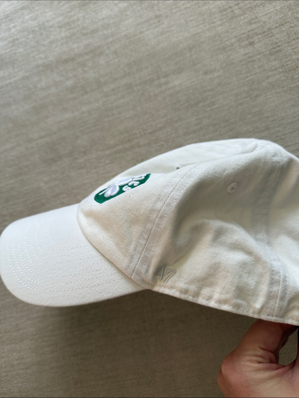 ‘47 Boston Celtics NBA Clean Up Baseball Cap White Green Hat - Picture 6 of 6